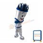 Cartoon Silver Tin Bucket Man Mascot Costume