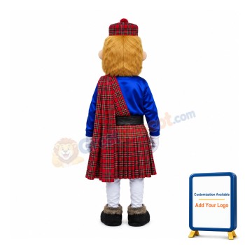 Cheering Scottish Man Mascot Costume