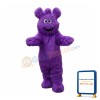 Cheering Purple Fur Monster Mascot Costume