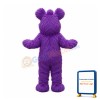 Cheering Purple Fur Monster Mascot Costume