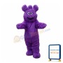 Cheering Purple Fur Monster Mascot Costume