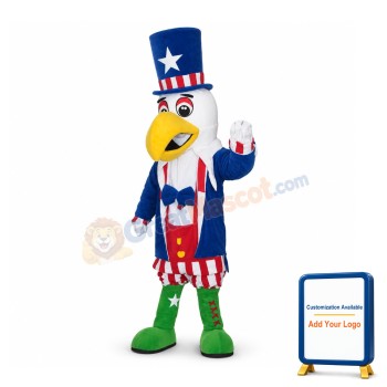 Deluxe Cartoon American Eagle Mascot Costume