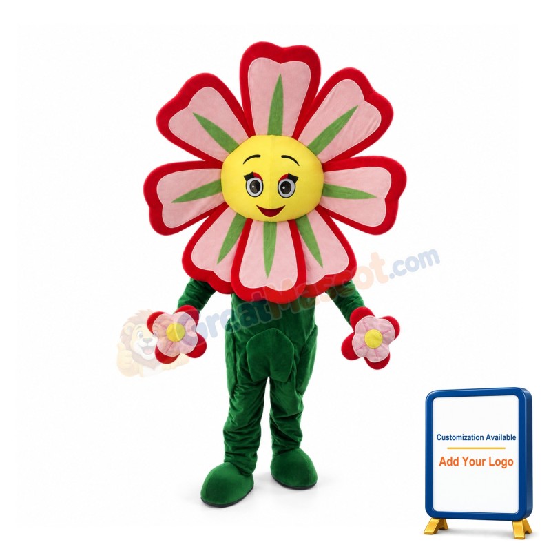 Cartoon Little Red Flower Mascot Costume