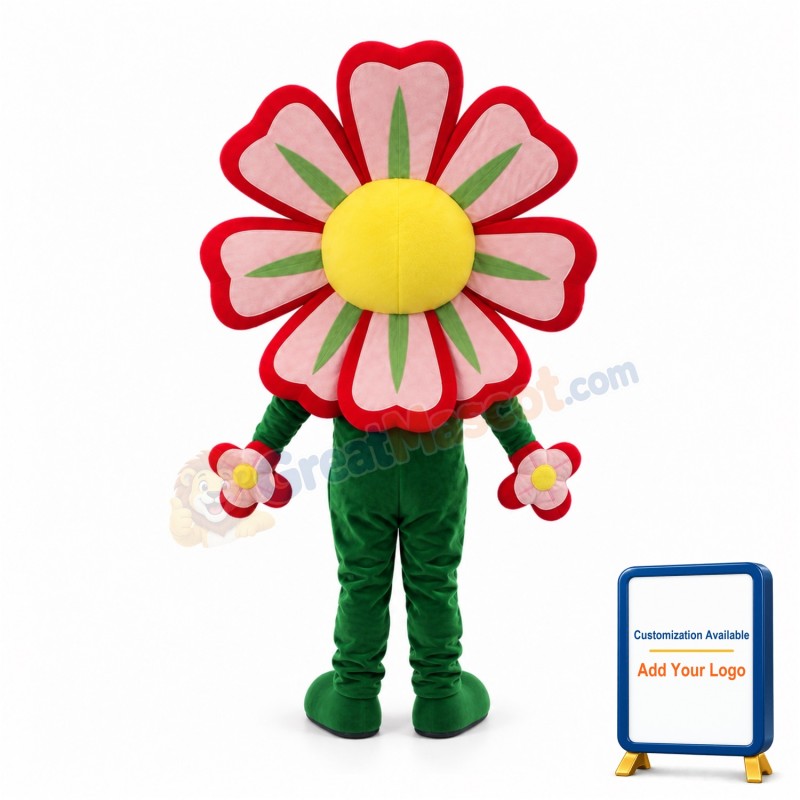 Cartoon Little Red Flower Mascot Costume