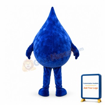 Huge Cartoon Blue Water Drop Mascot Costume