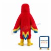 Scarlet Macaw Long Fur Mascot Costume