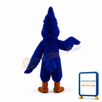Angry Blue Jay Long Fur Mascot Costume