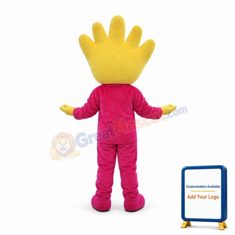 Sweet Cartoon Hand Girl Mascot Costume