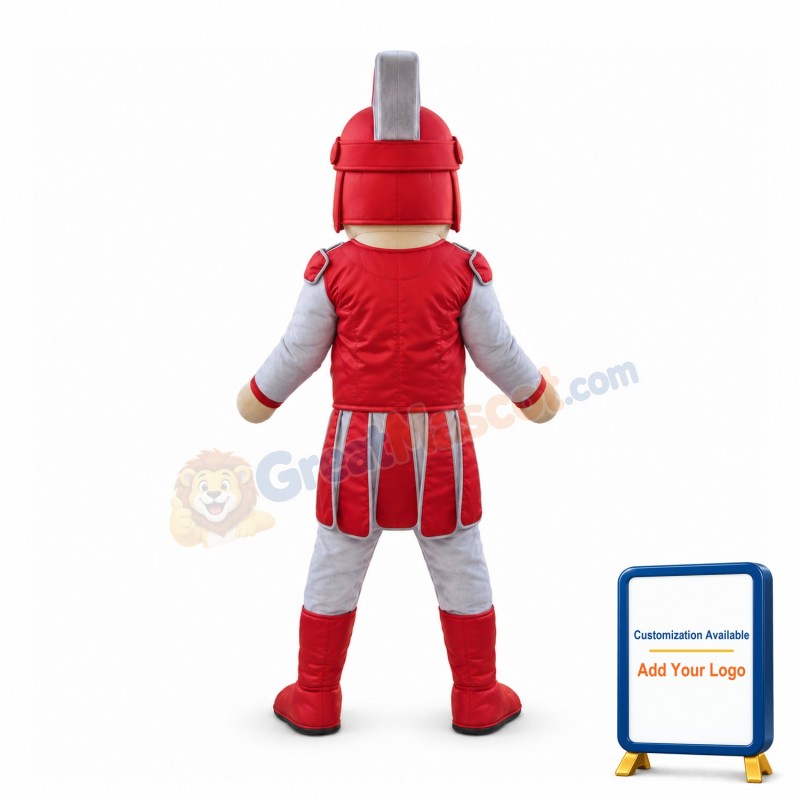 Red Spartan Warrior Mascot Costume