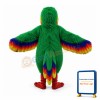 Colorful Parrot Long Fur Mascot Costume