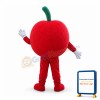 Complacent Cartoon Red Apple Mascot Costume