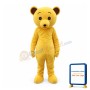 Cute Cartoon Yellow Teddy Bear Mascot Costume