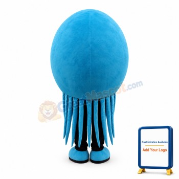 Deluxe Cartoon Blue Jellyfish Mascot Costume