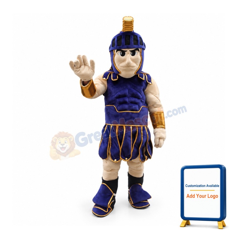 Purple Spartan Warrior Mascot Costume