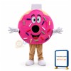 Deluxe Cartoon Pink Donut Mascot Costume