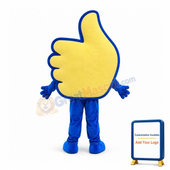 Huge Cartoon Thumbs Up Hand Mascot Costume
