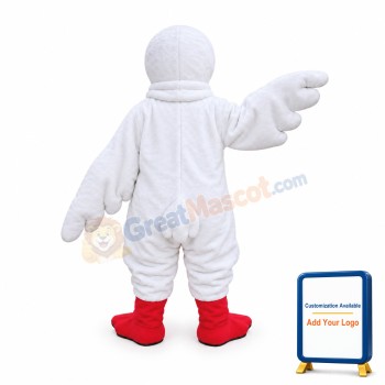 Pure White Pigeon Mascot Costume