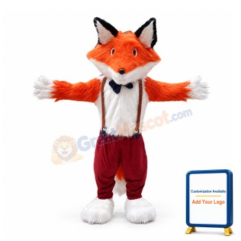 Long Fur Mr. Fox Mascot Costume