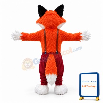 Long Fur Mr. Fox Mascot Costume