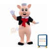 Cheerful Fifer Pig Mascot Costume