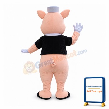 Cheerful Fifer Pig Mascot Costume