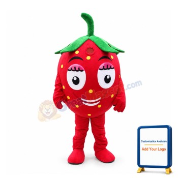 Sweet Cartoon Strawberry Mascot Costume