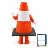 Reflective Traffic Cones Mascot Costume