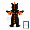 Black & Orange Flying Dragon Animal Mascot Costume