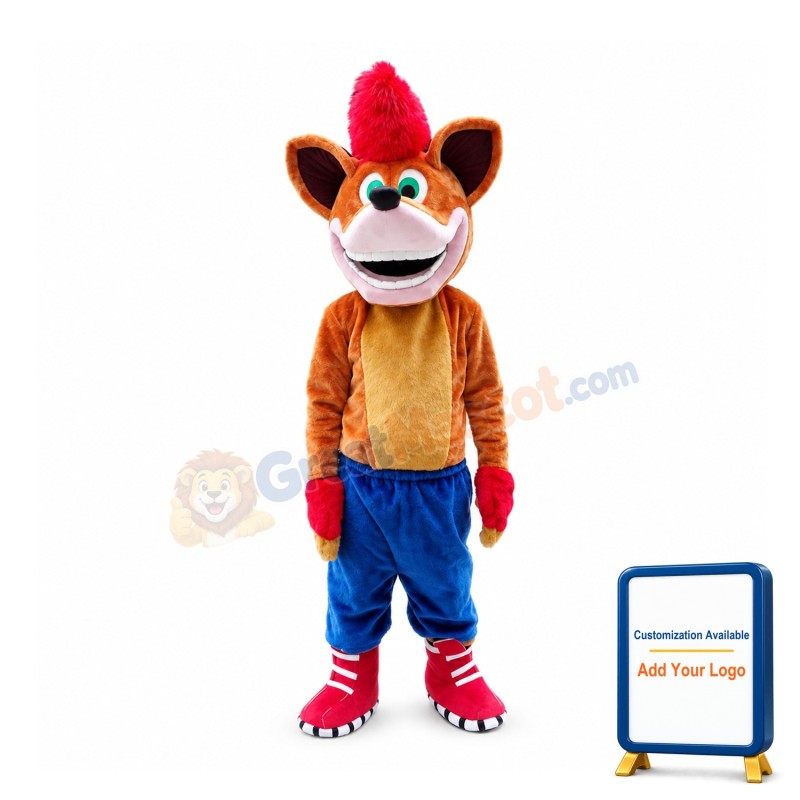 Red Hair Fox Mascot Costume