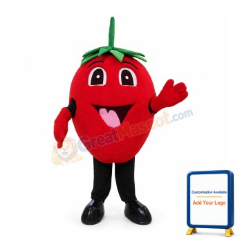 Cheerful Strawberry Mascot Costume