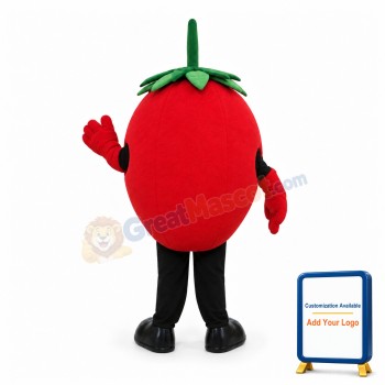 Cheerful Strawberry Mascot Costume