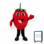 Cheerful Strawberry Mascot Costume