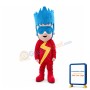 Cool Blue Hair Lightning Little Superhero Mascot Costume 