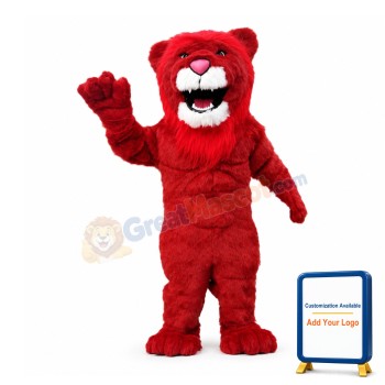 Power Red Lion Mascot Costume