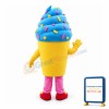Deluxe Cartoon Blue Ice Cream Cake Mascot Costume