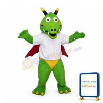 Advanced Custom Green Flying Dragon Mascot Costume