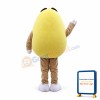 Happy Cartoon Yellow Bean Mascot Costume