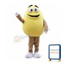 Happy Cartoon Yellow Bean Mascot Costume