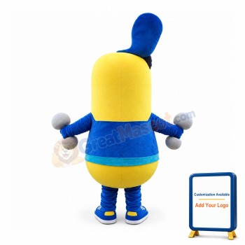 Adult Cartoon Barbell Mascot Costume