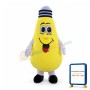 Lovely Cartoon Yellow Light Bulb Mascot Costume 