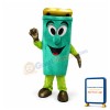 Adult Cartoon Green Trash Can Mascot Costume