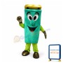 Adult Cartoon Green Trash Can Mascot Costume
