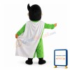 Courageous Green Superhero Mascot Costume