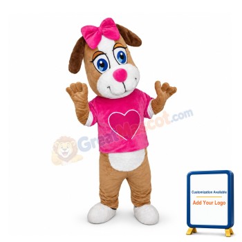 Sweet Cartoon Dog Mascot Costume