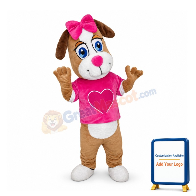 Sweet Cartoon Dog Mascot Costume
