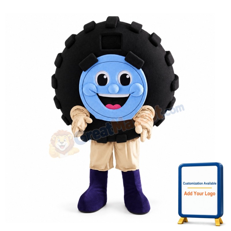 Deluxe Cartoon Tire Mascot Costume 