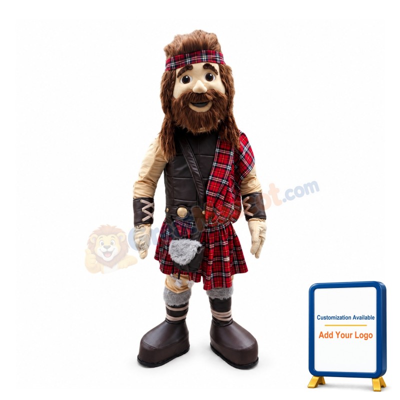 Scottish Highland Warrior Mascot Costume