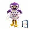 Purple Owl Mascot Costume With Headphones