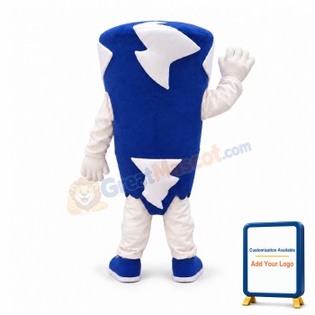 Scary Blue Tornado Cyclone Mascot Costume