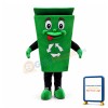 Mischievous Cartoon Green Recyclable Trash Can Mascot Costume